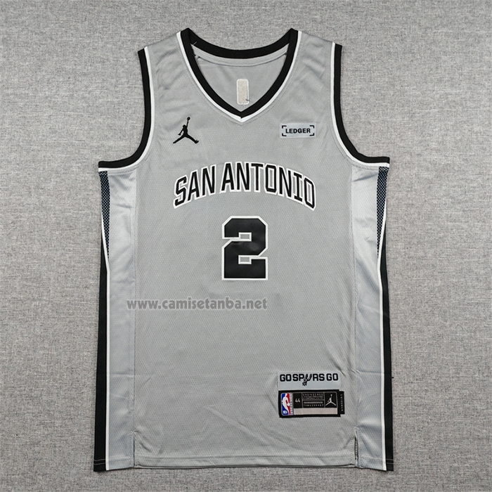 Camiseta San Antonio Spurs Dylan Harper NO 2 Statement 2025-26 Gris